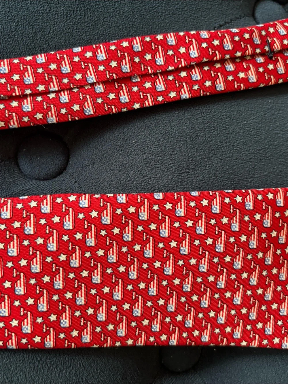 Vineyard Vines Red Novelty American Flag Guitar Tie